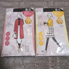 日本製　満足２足　М〜Ｌ　ブラック 着圧　40 80 デニール