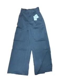 GRL センタープレスワイドタックロングパンツ　gm615 グレー