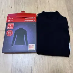 HEATTECH 超極暖 ハイネック Tシャツ S ブラック　黒　レディース