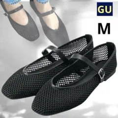 GU メッシュメリージェーンシューズ M ブラック⭐️軽量⭐️低反発2層クッションのサムネイル