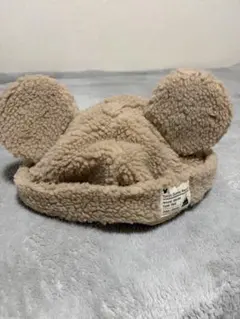 ミッキーマウス　耳付きボア帽子　東京ディズニーリゾート