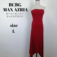 【a1629】ビーシービージーマックスアズリア ロング ドレス 40 レッドのサムネイル