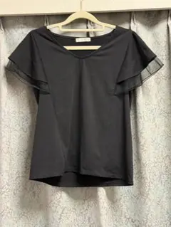 AG by aquagirl チュール 袖 Tシャツ ブラウス カットソー 黒のサムネイル