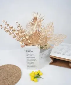 ゴールド造花セット インテリア装飾用