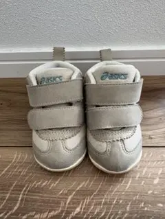 ASICS ベビーシューズ グレー マジックテープ 12cm