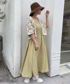 ローリーズファーム　ぼこぽこキャミソール ロングワンピース