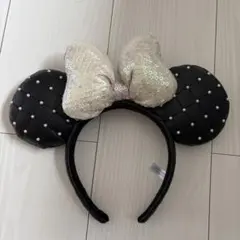 ディズニー 耳型カチューシャ 黒とシルバー