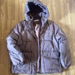 Ada フード付きブラウンダウンジャケット