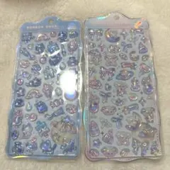 ボンボンドロップシール ちゅるきら わんわん そらねこ ２枚セット