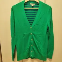 BANANA REPUBLIC バナリパ グリーン Vネック カーディガン M