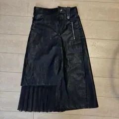 Whip Staff アシンメトリーブラックスカート