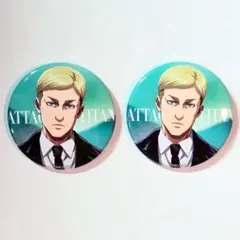 エルヴィン2点　缶バッジ　RUNWAY　激動　京都IP　蔦屋書店　進撃の巨人