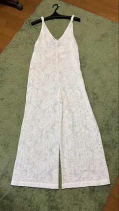 ZARA ホワイトレース生地オールインワン