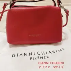 SALE⭐︎GIANNI CHIARINI 赤 レザー ショルダーバッグ