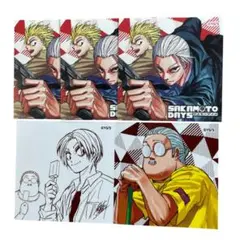 ナツコミ　ツインステッカー 4枚セット　サカモトデイズ