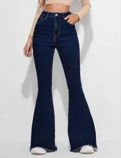 ハイウエスト フレアデニムパンツ SHEIN LUNEのサムネイル