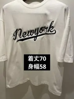 inherit Newyork 刺繍 Tシャツ ホワイト