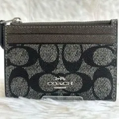 未使用級✨コーチ カードケース IDケース レザー シルバー ブラック