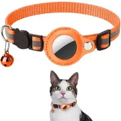 猫用AirTag対応首輪 反射材安全バックル付きGPS 迷子防止・調節可・軽量のサムネイル