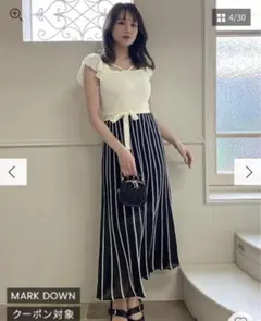ダズリン　シアープリーツニットワンピース　新品タグ付き