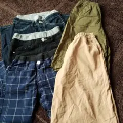 130.140ジーンズ、ガウチョ5点セット