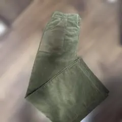 オリーブグリーン コーデュロイ ワイドパンツ