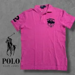 【人気】ポロラルフローレン ポロシャツ ピンク デュアルマッチ ビッグポニー M