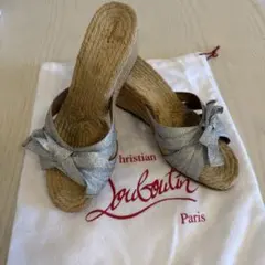 Christian Louboutinリボン付き エスパドリーユ サンダルのサムネイル