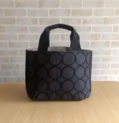 ハンドメイド　ミナペルホネン　タンバリン　チャコール トートバッグ