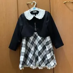チェック柄ワンピースとジャケットセット　入学式　卒園式　発表会