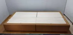 ☆911 無印良品 シングルベッド 引き出し付き オーク材 地域限定組立送料無料のサムネイル