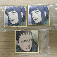 NARUTO 日向ヒナタ 奈良シカマル ミニ色紙 3点セット