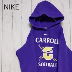 ナイキ　パーカー　パープル　スウェット　プルオーバー　スウッシュ