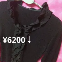 インディヴィ　38号【スーパーセール品‼️長袖ブラウス　カットソー黒¥6200↓