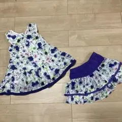ANNA SUI mini 花柄 ノースリーブチュニックとキュロットセットアップのサムネイル