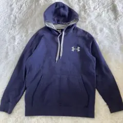 【UNDER ARMOUR 】パーカー フード付き　裏起毛　ネイビー　MD