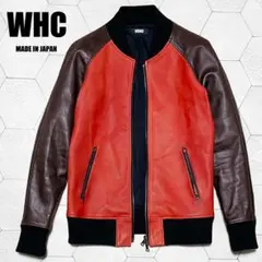 ほぼ新品 日本製【WHC】TJV 牛革グレインレザー細身オールレザースタンジャン