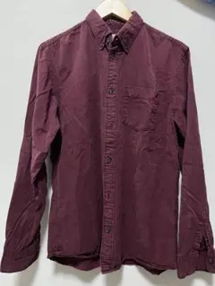 セレクテッドオム SELECTED HOMME バーガンディ 長袖シャツ M