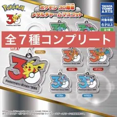ポケモン 30周年 メタルチャームマスコット 全7種 コンプリートセット