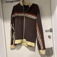 adidas ストライプ ジャージ ブラウン