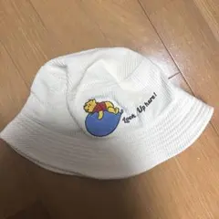 プーさん　アイボリー　コーデュロイ バケットハット