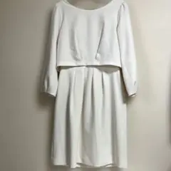 ボディドレッシング　ジャケットドッキングワンピース オフホワイト　セレモニーM
