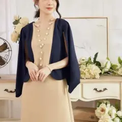 DRESS+ マントケープ風 ボレロ ジャケット フォーマル 羽織り XXL