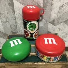 未使用デッドストックアメリカ限定M&M’sビンテージ水筒&小物れ3点セット