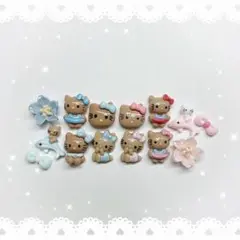 ネイルパーツ 14P〈168〉日焼け キティ ガングロ ハイビスカス 夏 海のサムネイル