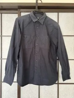 UNIQLO ユニクロ 長袖シャツ ダークグレー メンズ Sサイズ 綿100%