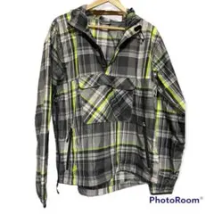 NIKE チェック　ナイロンパーカー　フーディー　派手柄