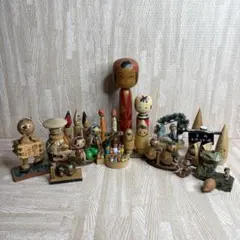 民芸品 工芸品 置物 縁起物 魔除け 郷土玩具 こけし まとめ売り - メルカリ