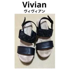 ラインストーン ストラップ サンダル ブラック メタリック