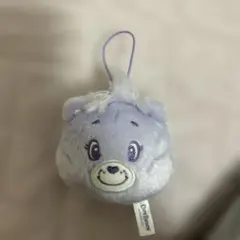 薄紫色クマの顔キーホルダー